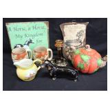 Ceramic Wiener Dog, Pumpkin Teapot, Mugs, & More