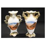 5" Main Street Keokuk, Iowa Souvenir Vases