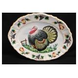 23" Hand Painted Turkey Platter