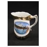 4" Steamboat & Canal Keokuk, Iowa Souvenir Pitcher