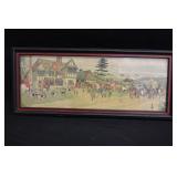 Fox & Hound Hunting Scene Framed Picture