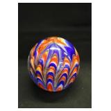 Bubble Wave Art Glass Paperweight
