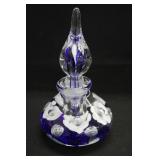 Gibson Purple & White Art Glass Perfume Bottle
