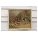 Horse & Hound Framed Hunting Scene