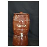 Ceramic Glazed Ice Tea Dispenser & Lid