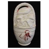 American Bisque Puppy in Basket Cookie Jar