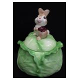 Vintage Metlox Poppytrail Bunny on Cabbage