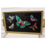 MCM Foil Butterflies Serving Tray