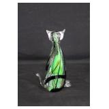 7 3/4" Siamese Art Glass Cat