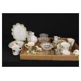 Collectible Glassware, Bone China Figurines, Etc.