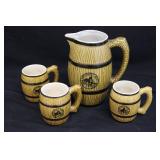 Vintage Kentucky Root Beer Barrel Pitcher & Mugs