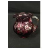 3.5" Pilgrim Glass Cranberry Pitcher
