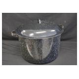 Vintage Black Speckle Enamel Stockpot