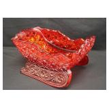 L.G. Wright Amberina Large Christmas Sleigh