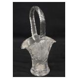 7" Etched Glass Basket