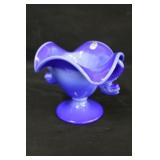 Fenton Blue Dolphin Periwinkle Compote