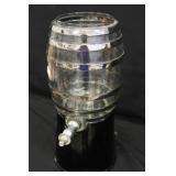 Vintage Glass Barrel Beverage Dispenser