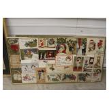 Framed Collage of Vintage Postcards