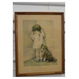 Art Deco Framed "In Disgrace" Print
