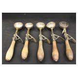 Gilchrist No.31 Brass Ice Cream Scoops