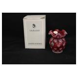 4" Fenton Cranberry Vase