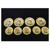 Rainbow Brite Tin Litho Dishes