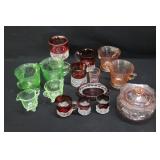 Depression & Flashed Ruby Glassware