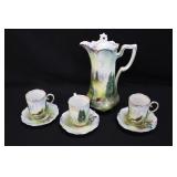 R.S. Germany Hand-Painted Chocolate Set