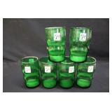 7Up Forest Green Wavy Tumblers