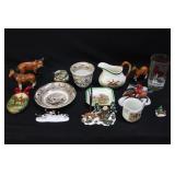 Equestrian Hunting Scene Glassware & Collectibles