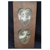 Vintage Framed "Cupid Awake-Cupid Asleep"