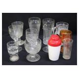 Assorted Soda Fountain Glasses