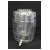 Large Glass Barrel Soda Fountain Dispenser