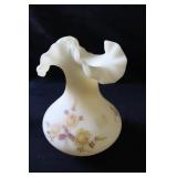 7" Signed Hand Painted Fenton Vase