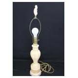 Aladdin Co. Alacite Glass Peach Lusterware Lamp