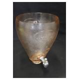 Pink Glass Mission Fruit Juice Dispenser
