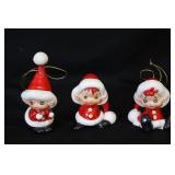 Vintage Lefton Santakins Ornaments