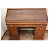 Pressed Wood Roll Top Desk