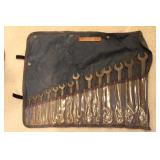 Set of Right Wrenches in Roll Pouch