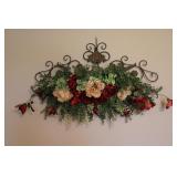 Decorative Metal & Floral Wall Hanging