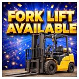Fork Lift Available For Load Out