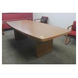 43 1/2" x 95 1/2" Oak Laminate Conference Table
