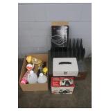 File Drawers, Water Bottles, & Knife Sharpener