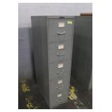Remington Rand 5 Drawer  Metal File Cabinet
