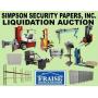 SIMPSON SECURITY PAPERS, INC. LIQUIDATION AUCTION