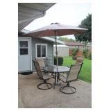 Patio Table, Chairs, & Umbrella