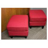 Red Ottomans