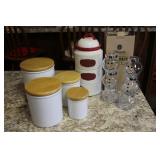 Canister Sets, Spice Rack, & Small Jars