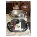 12" Bella Electric Skillet & 2 Roasting Pans