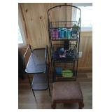 Metal Storage Bins & Plant Stand